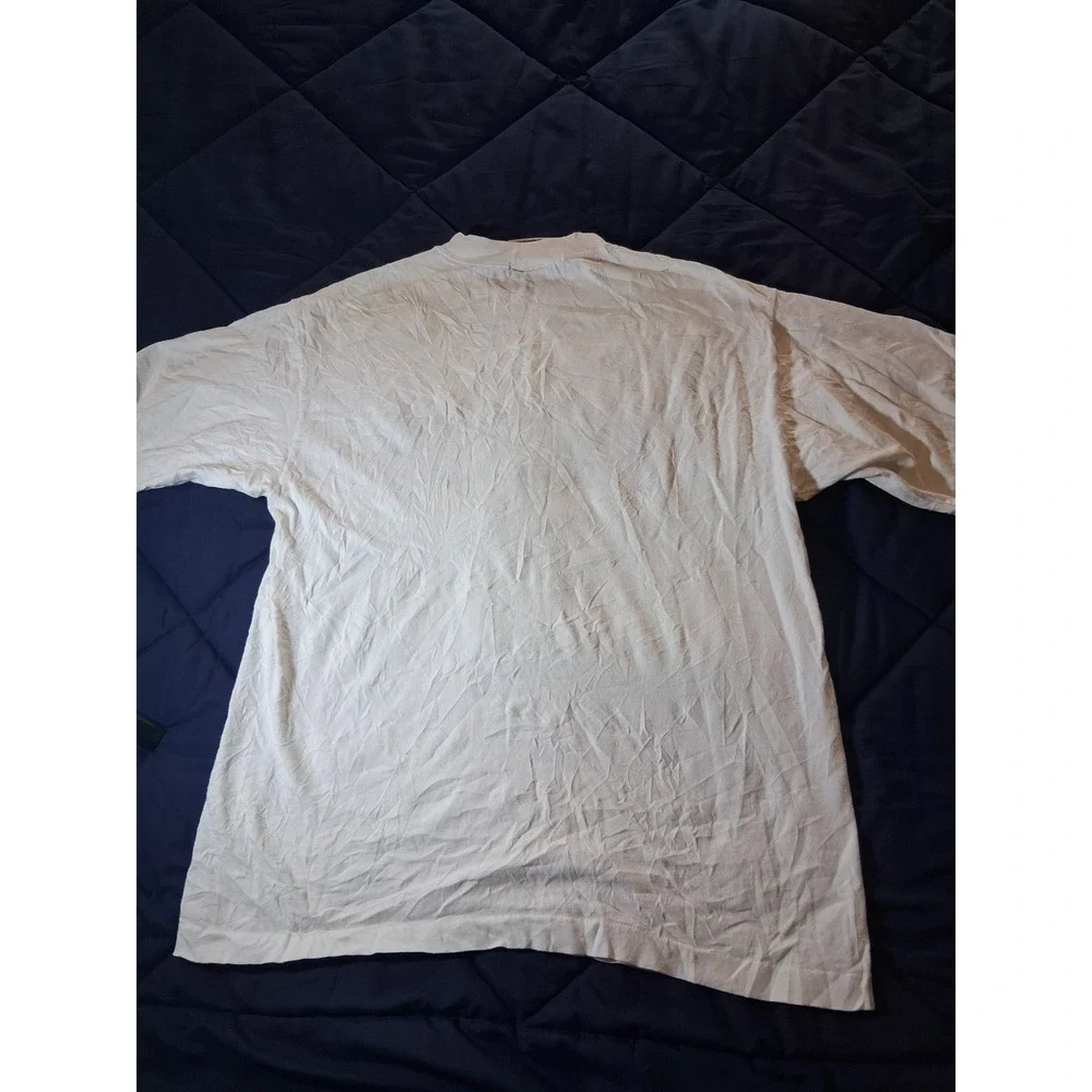 Vintage Indiana Pacers T Shirt Mens Large White Logo Athletic NBA Basketball 90s